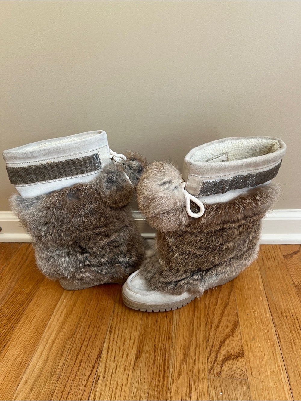 Coach Maryann Faux Fur Winter Boots in Taupe